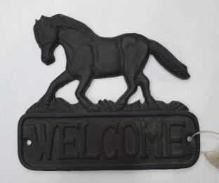 Последняя! Табличка на дверь с лошадью "Welcome" арт.39235